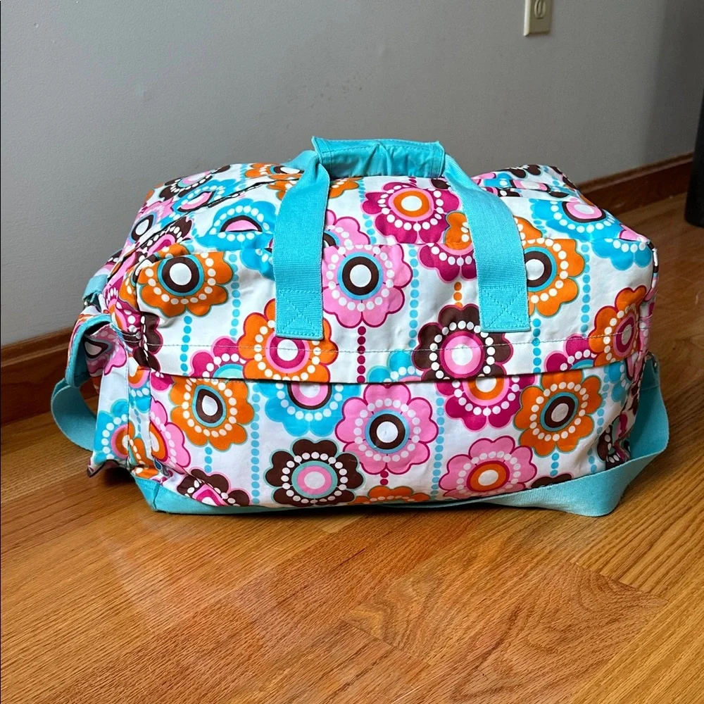 ROOM brand laminated diaper/travel duffel in Rare print